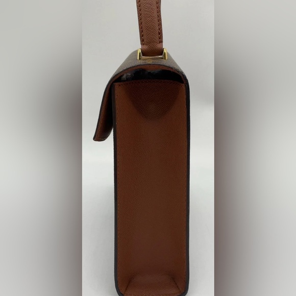 Louis Vuitton Brown and Gold Monogram Satchel malesherbes